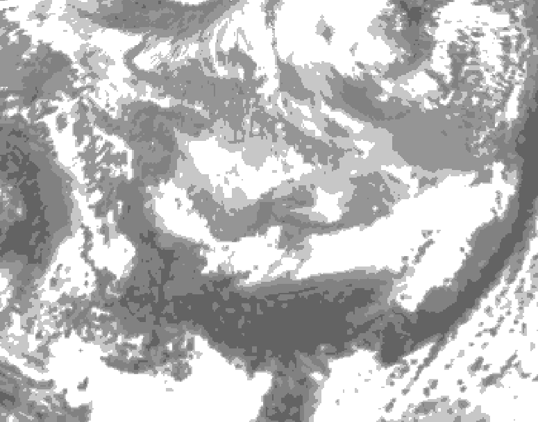 GDPS total cloud 078 hour forecast chart for Canada based on 2026/03/30 1200Z data