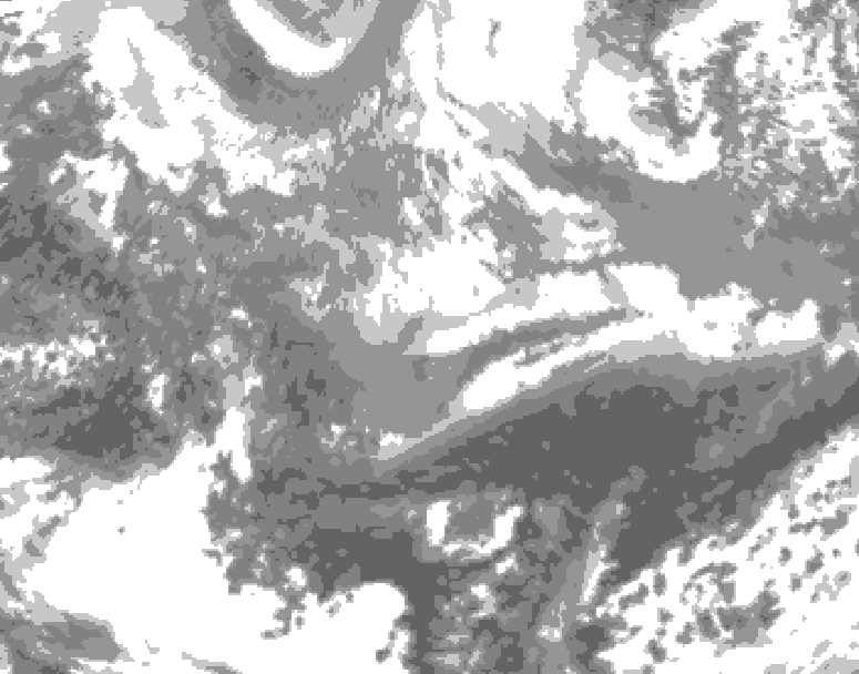 GDPS total cloud 096 hour forecast chart for Canada based on 2026/03/30 1200Z data