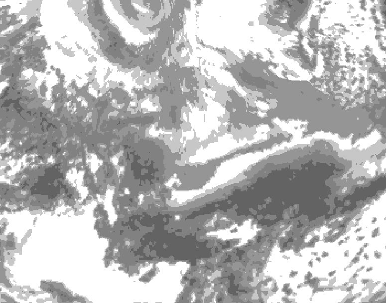 GDPS total cloud 102 hour forecast chart for Canada based on 2026/03/30 1200Z data