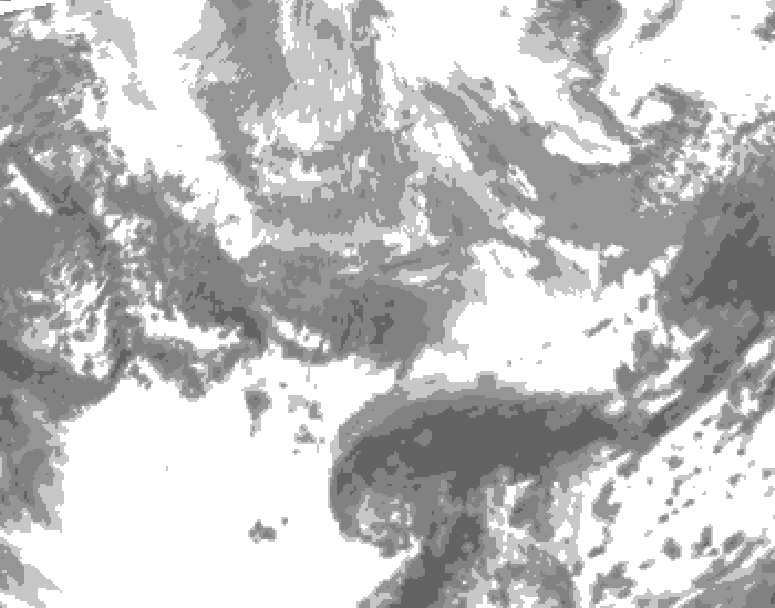 GDPS total cloud 126 hour forecast chart for Canada based on 2026/03/30 1200Z data