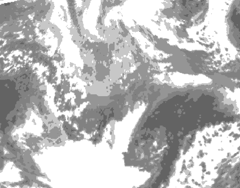 GDPS total cloud 150 hour forecast chart for Canada based on 2026/03/30 1200Z data