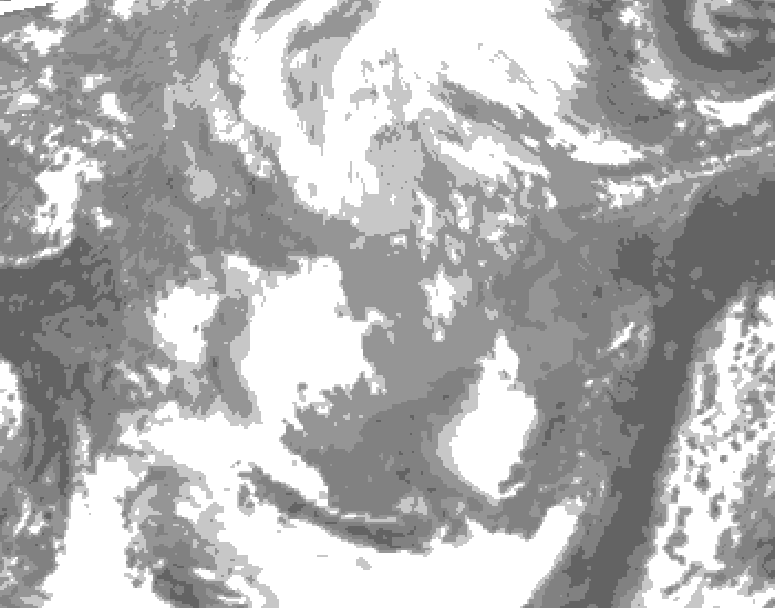GDPS total cloud 174 hour forecast chart for Canada based on 2026/03/30 1200Z data