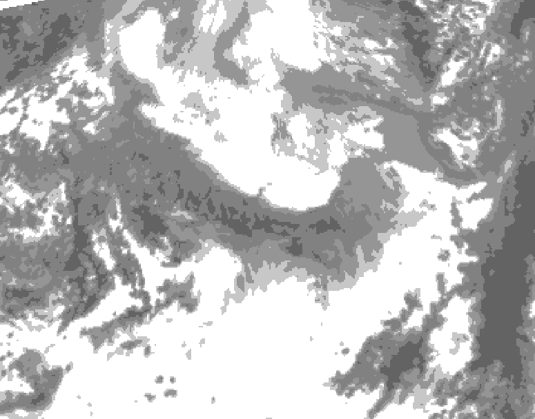GDPS total cloud 216 hour forecast chart for Canada based on 2026/03/30 1200Z data