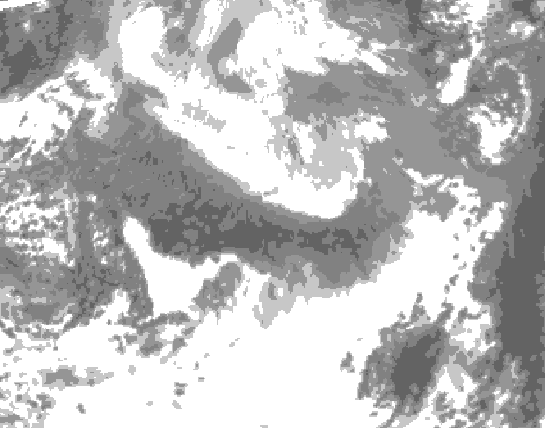 GDPS total cloud 222 hour forecast chart for Canada based on 2026/03/30 1200Z data