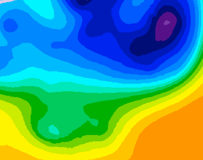 GDPS 500 millibar geopotential height 072 hour forecast chart for Canada based on 2026/03/31 0000Z data