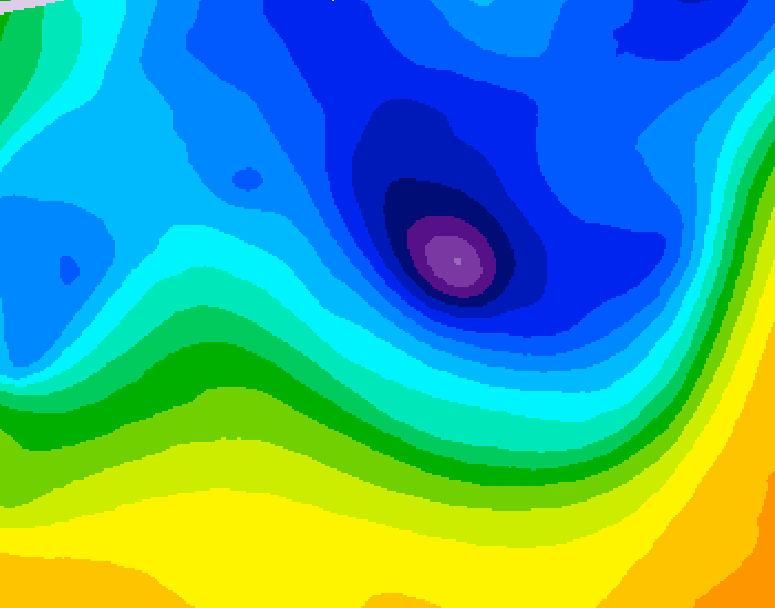 GDPS 500 millibar geopotential height 180 hour forecast chart for Canada based on 2026/03/31 0000Z data