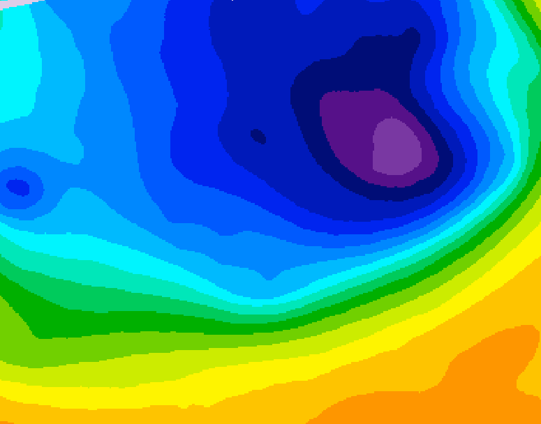GDPS 500 millibar geopotential height 006 hour forecast chart for Canada based on 2026/03/31 1200Z data