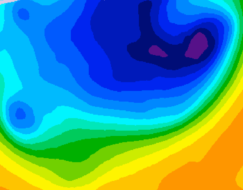 GDPS 500 millibar geopotential height 030 hour forecast chart for Canada based on 2026/03/31 1200Z data