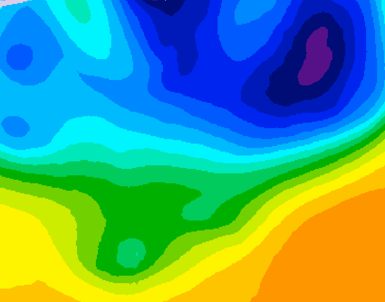 GDPS 500 millibar geopotential height 072 hour forecast chart for Canada based on 2026/03/31 1200Z data