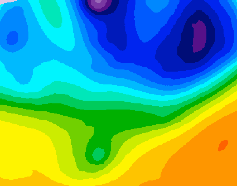 GDPS 500 millibar geopotential height 084 hour forecast chart for Canada based on 2026/03/31 1200Z data
