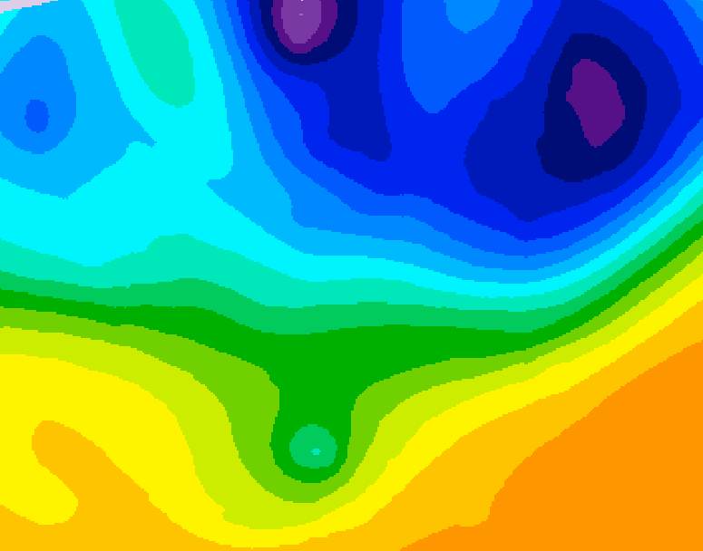 GDPS 500 millibar geopotential height 090 hour forecast chart for Canada based on 2026/03/31 1200Z data