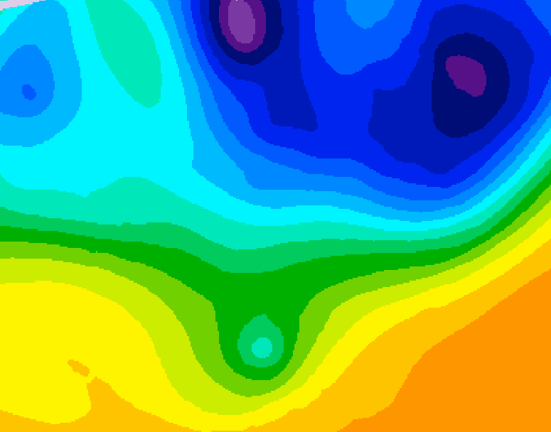 GDPS 500 millibar geopotential height 096 hour forecast chart for Canada based on 2026/03/31 1200Z data