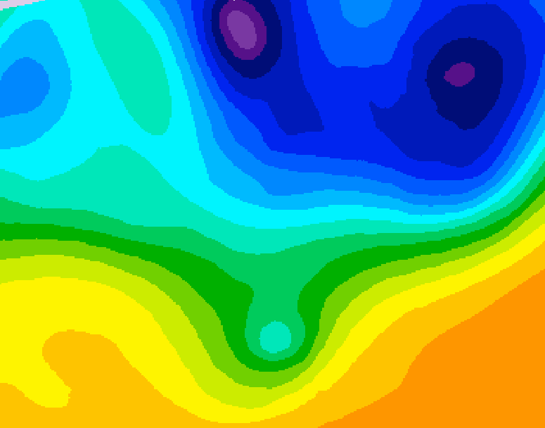 GDPS 500 millibar geopotential height 102 hour forecast chart for Canada based on 2026/03/31 1200Z data