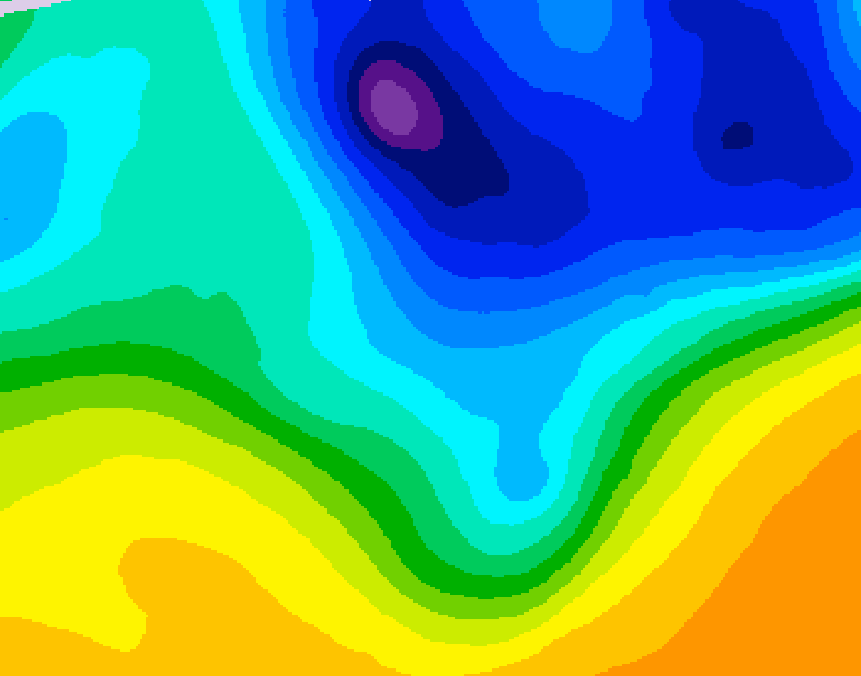GDPS 500 millibar geopotential height 120 hour forecast chart for Canada based on 2026/03/31 1200Z data