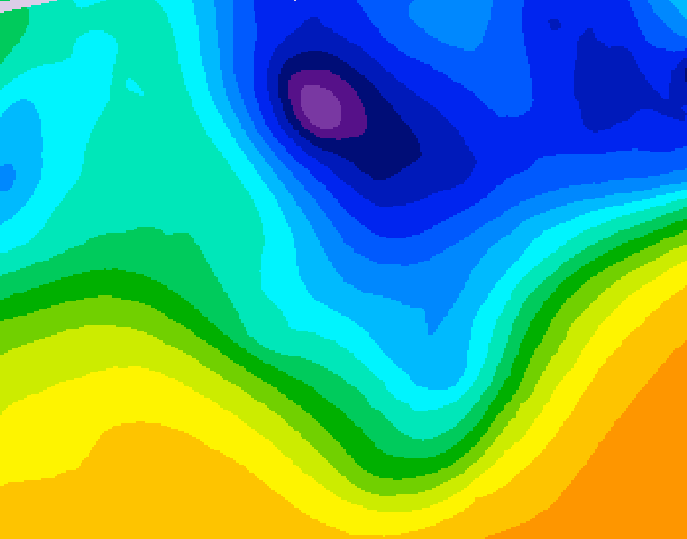 GDPS 500 millibar geopotential height 126 hour forecast chart for Canada based on 2026/03/31 1200Z data
