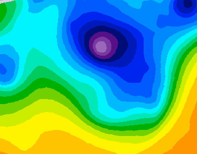 GDPS 500 millibar geopotential height 150 hour forecast chart for Canada based on 2026/03/31 1200Z data