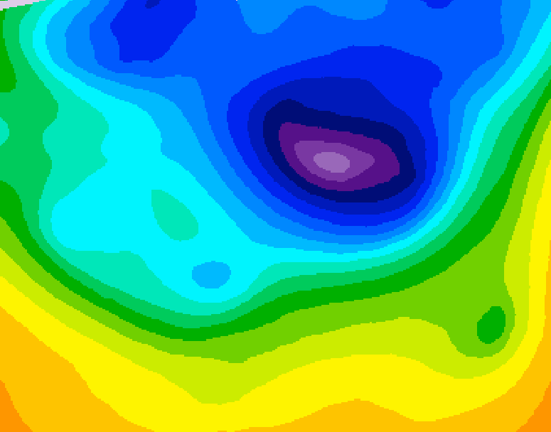 GDPS 500 millibar geopotential height 222 hour forecast chart for Canada based on 2026/03/31 1200Z data