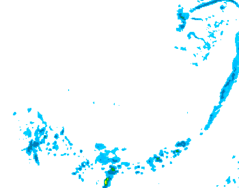 GDPS precipitation 036 hour forecast chart for Canada based on 2026/03/31 1200Z data