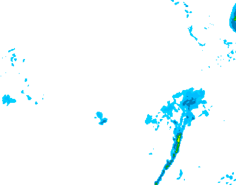 GDPS precipitation 126 hour forecast chart for Canada based on 2026/03/31 1200Z data