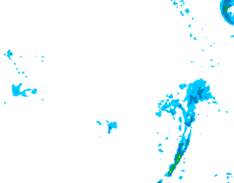 GDPS precipitation 132 hour forecast chart for Canada based on 2026/03/31 1200Z data