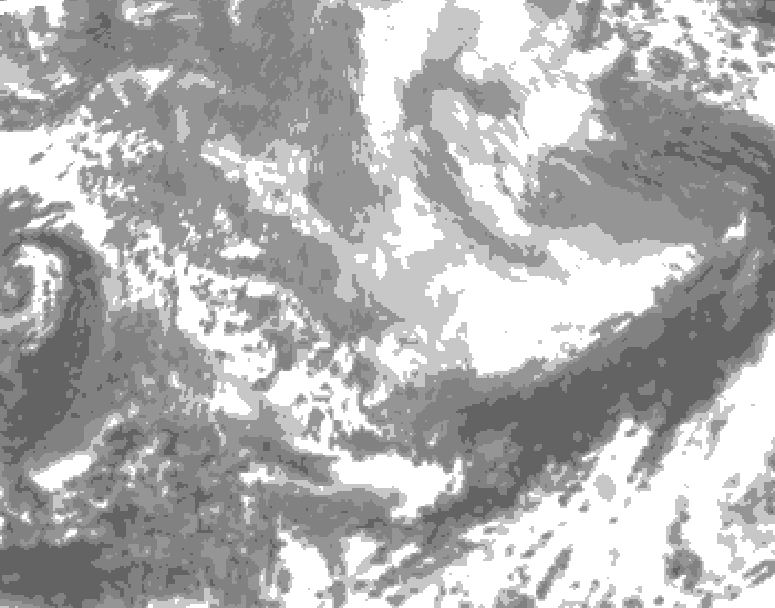 GDPS total cloud 024 hour forecast chart for Canada based on 2026/03/31 0000Z data