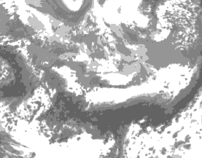 GDPS total cloud 072 hour forecast chart for Canada based on 2026/03/31 0000Z data