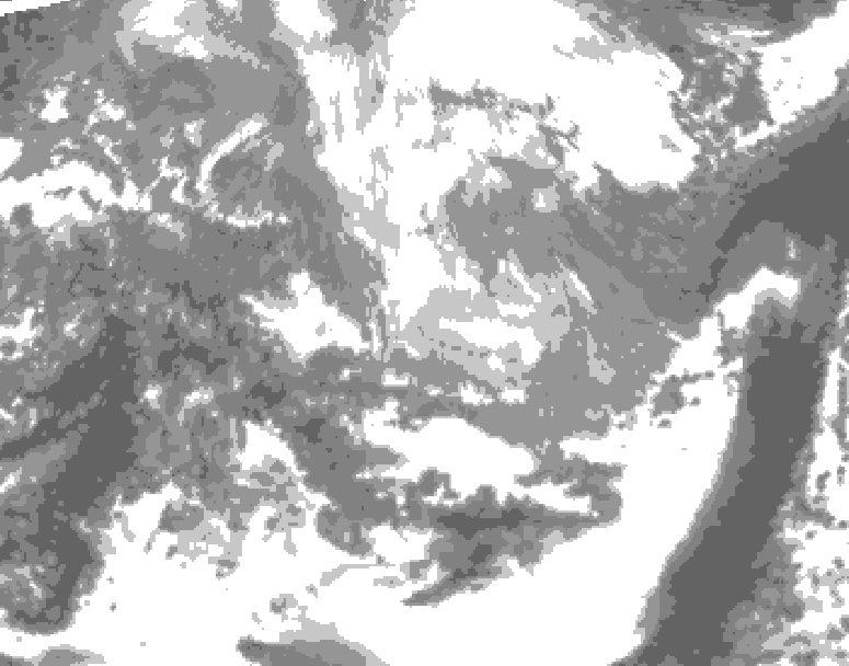 GDPS total cloud 180 hour forecast chart for Canada based on 2026/03/31 0000Z data