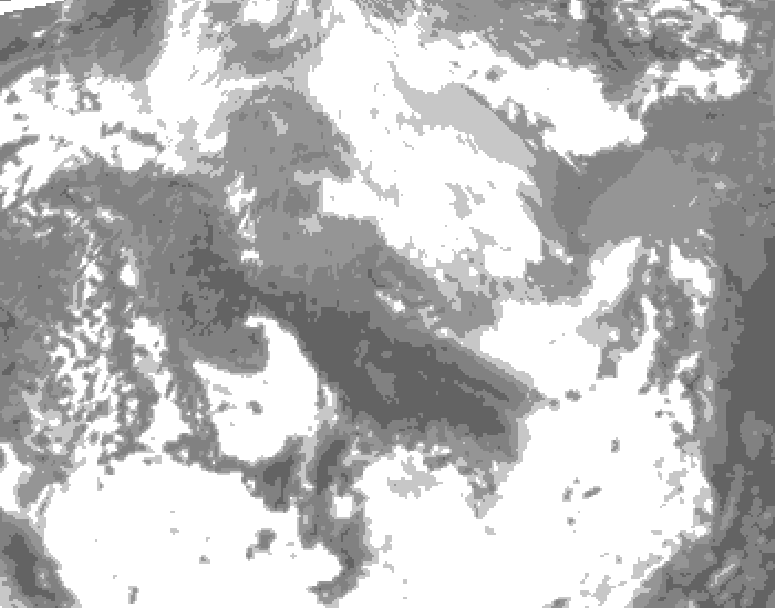 GDPS total cloud 228 hour forecast chart for Canada based on 2026/03/31 0000Z data