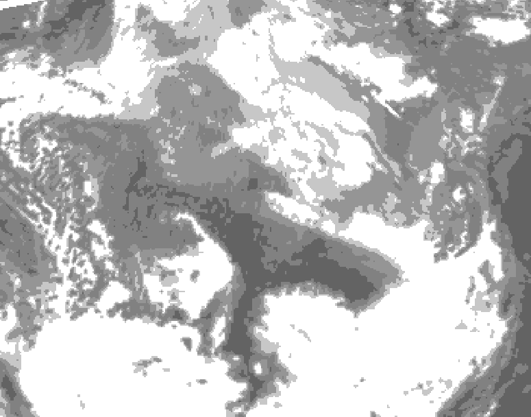 GDPS total cloud 234 hour forecast chart for Canada based on 2026/03/31 0000Z data