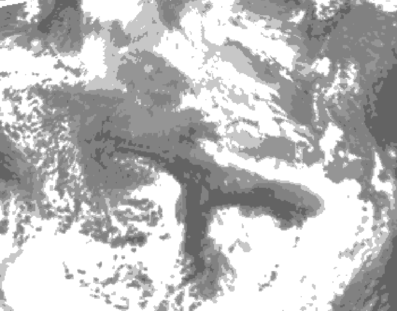 GDPS total cloud 240 hour forecast chart for Canada based on 2026/03/31 0000Z data