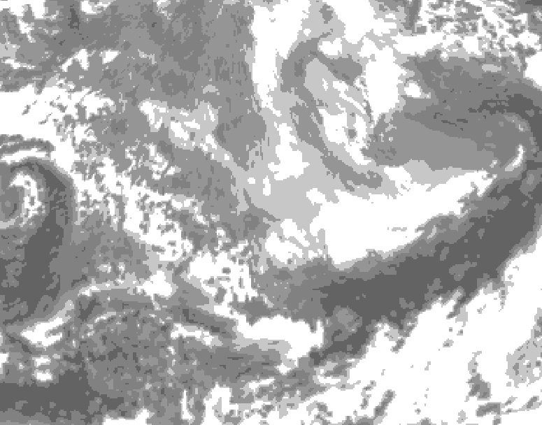 GDPS total cloud 012 hour forecast chart for Canada based on 2026/03/31 1200Z data