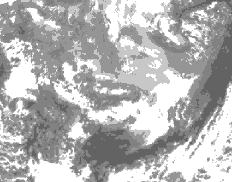 GDPS total cloud 036 hour forecast chart for Canada based on 2026/03/31 1200Z data