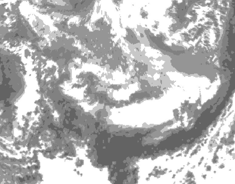 GDPS total cloud 048 hour forecast chart for Canada based on 2026/03/31 1200Z data