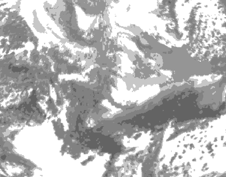 GDPS total cloud 078 hour forecast chart for Canada based on 2026/03/31 1200Z data