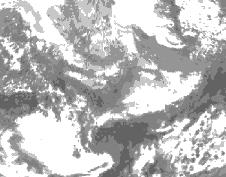 GDPS total cloud 096 hour forecast chart for Canada based on 2026/03/31 1200Z data