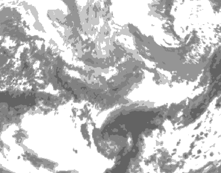 GDPS total cloud 102 hour forecast chart for Canada based on 2026/03/31 1200Z data