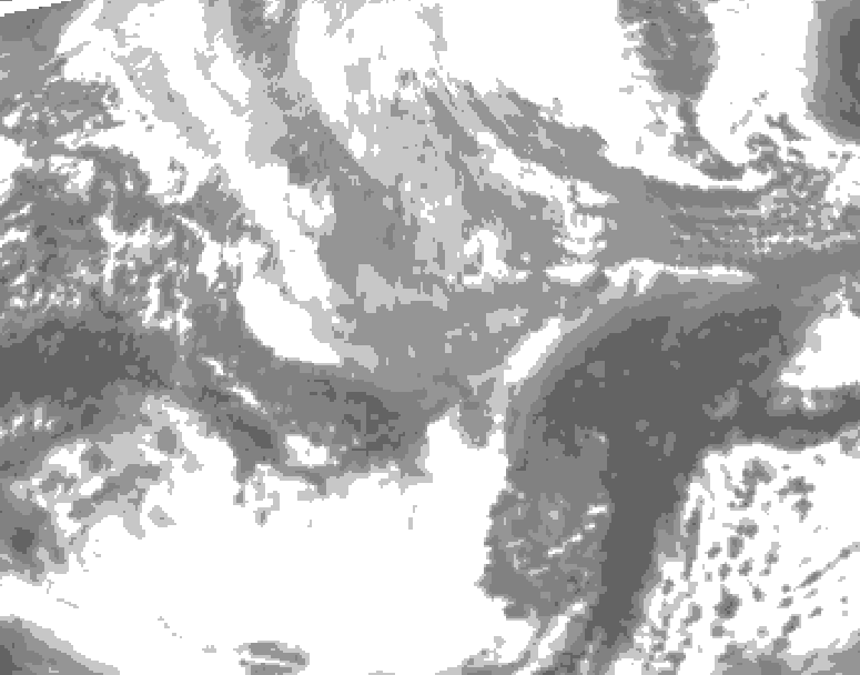 GDPS total cloud 126 hour forecast chart for Canada based on 2026/03/31 1200Z data