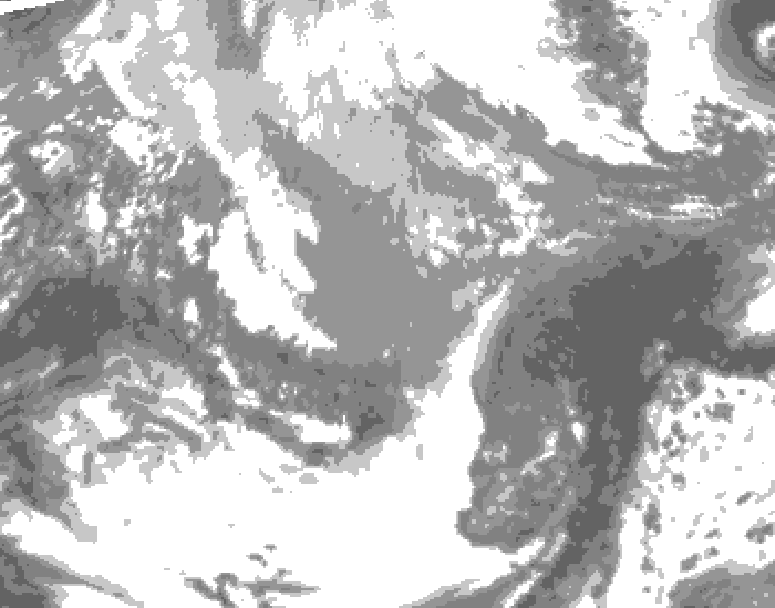 GDPS total cloud 132 hour forecast chart for Canada based on 2026/03/31 1200Z data