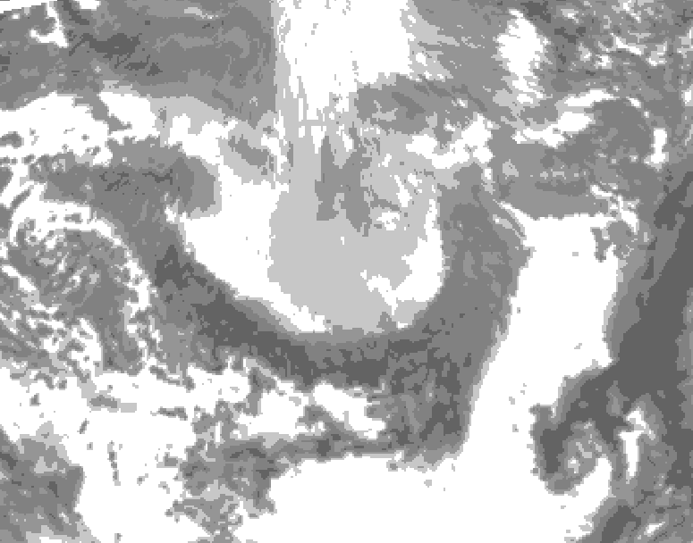 GDPS total cloud 204 hour forecast chart for Canada based on 2026/03/31 1200Z data