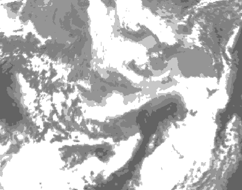 GDPS total cloud 240 hour forecast chart for Canada based on 2026/03/31 1200Z data