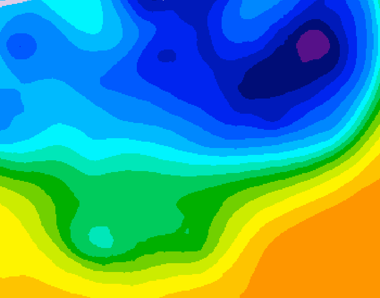 GDPS 500 millibar geopotential height 048 hour forecast chart for Canada based on 2026/04/01 0000Z data