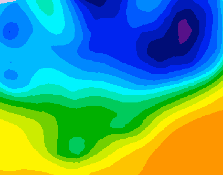 GDPS 500 millibar geopotential height 060 hour forecast chart for Canada based on 2026/04/01 0000Z data