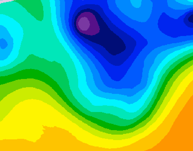 GDPS 500 millibar geopotential height 120 hour forecast chart for Canada based on 2026/04/01 0000Z data