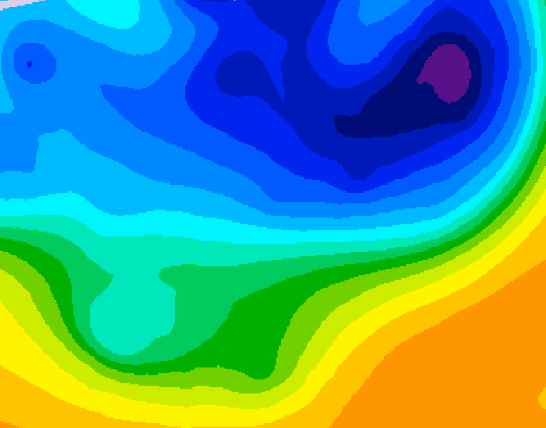 GDPS 500 millibar geopotential height 030 hour forecast chart for Canada based on 2026/04/01 1200Z data