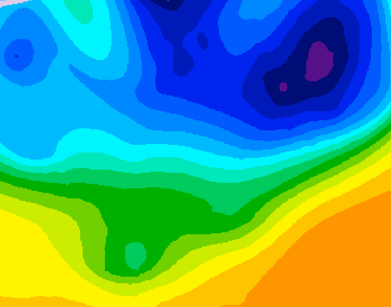 GDPS 500 millibar geopotential height 048 hour forecast chart for Canada based on 2026/04/01 1200Z data