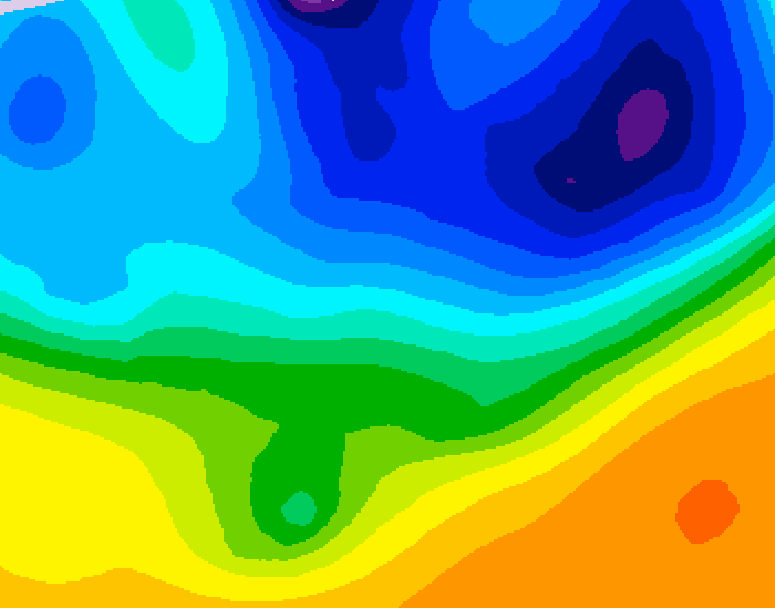 GDPS 500 millibar geopotential height 054 hour forecast chart for Canada based on 2026/04/01 1200Z data