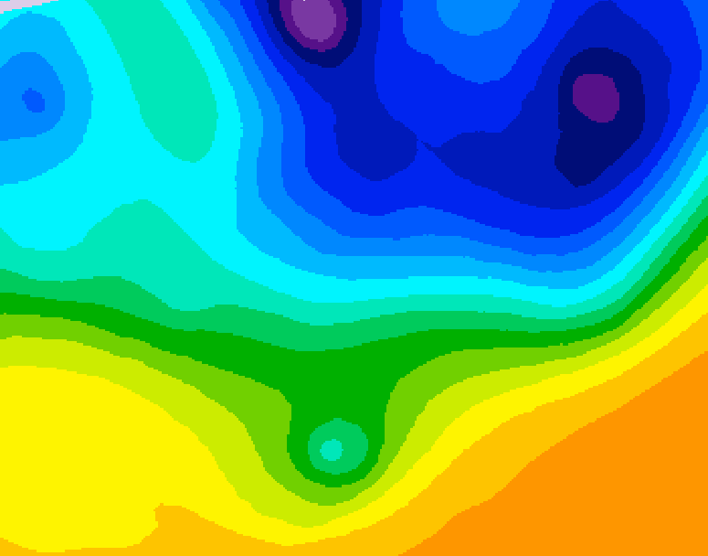 GDPS 500 millibar geopotential height 072 hour forecast chart for Canada based on 2026/04/01 1200Z data