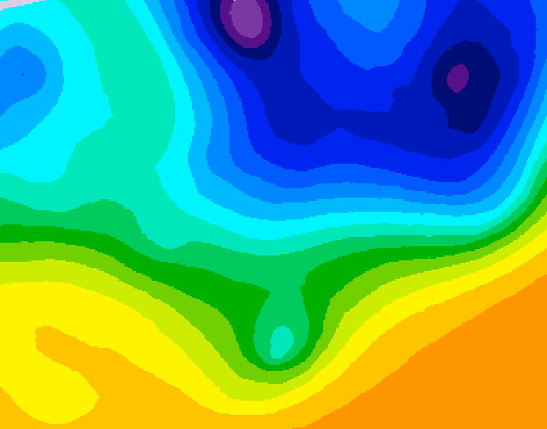 GDPS 500 millibar geopotential height 078 hour forecast chart for Canada based on 2026/04/01 1200Z data