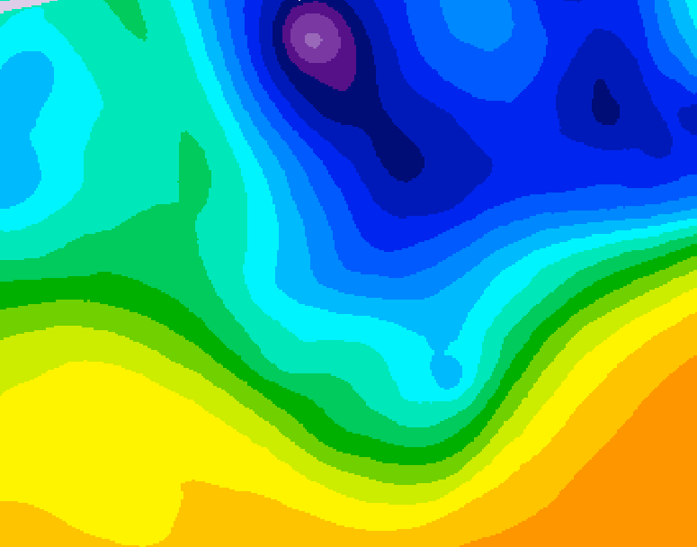 GDPS 500 millibar geopotential height 096 hour forecast chart for Canada based on 2026/04/01 1200Z data