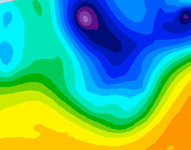 GDPS 500 millibar geopotential height 108 hour forecast chart for Canada based on 2026/04/01 1200Z data